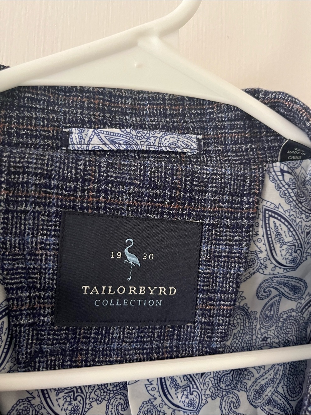 Tailorbyrd Collection Blue Sport Coat Classic Tweed Blazer Size 42R - Picture 3 of 13